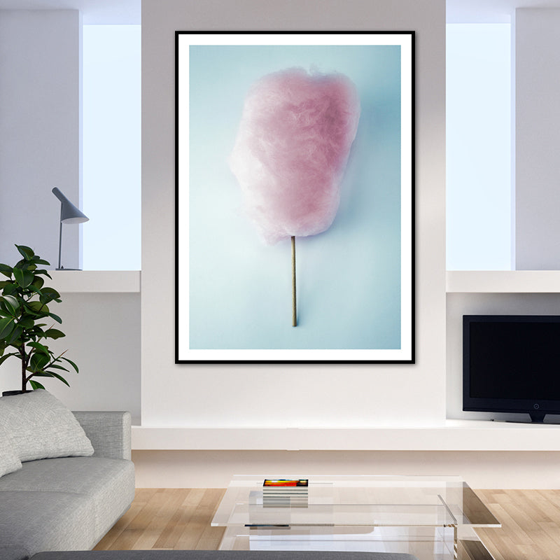 Vivolux | Zuckerwatte Wandkunst Pink Moderner Leinwanddruck für das Mädchenzimmer, Verschiedene Größen