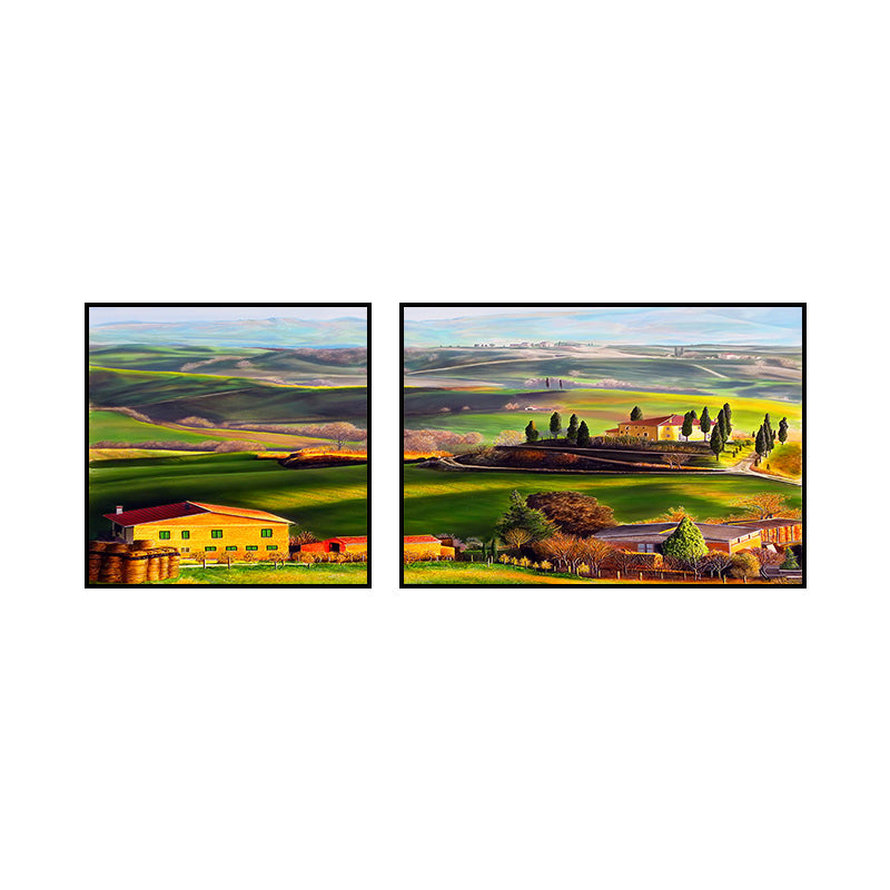 Vivolux | Schöner pastoraler Landschaft Kunstdruck Schlafzimmer Natur Szenerie Wanddekoration in kräftigen Farben