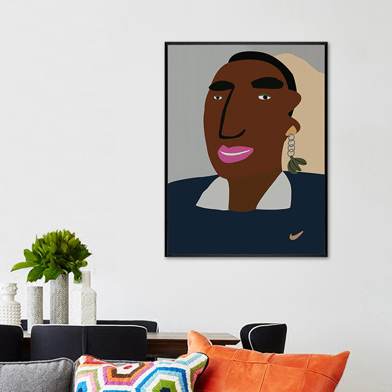 Vivolux | Nordic Cartoon Figur Leinwand für Schlafzimmer Illustriation Wanddeko, Mehrere Größen