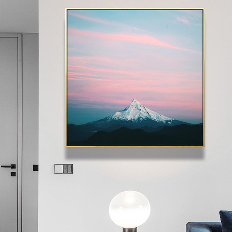 Vivolux | Texturiertes Schneehügel-Wanddekor-Leinwand zeitgenössischer Stil Malerei für das Wohnzimmer