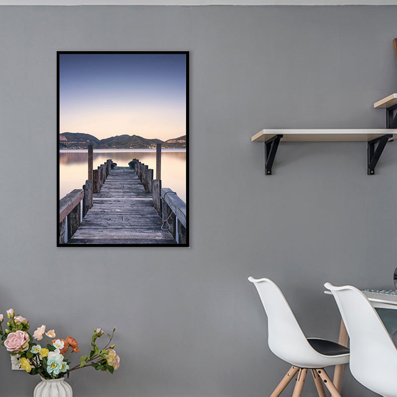 Vivolux | Texturierte Riverside Holzbrücke Malerei Moderne Leinwand Wandkunst Dekor, Mehrere Größen