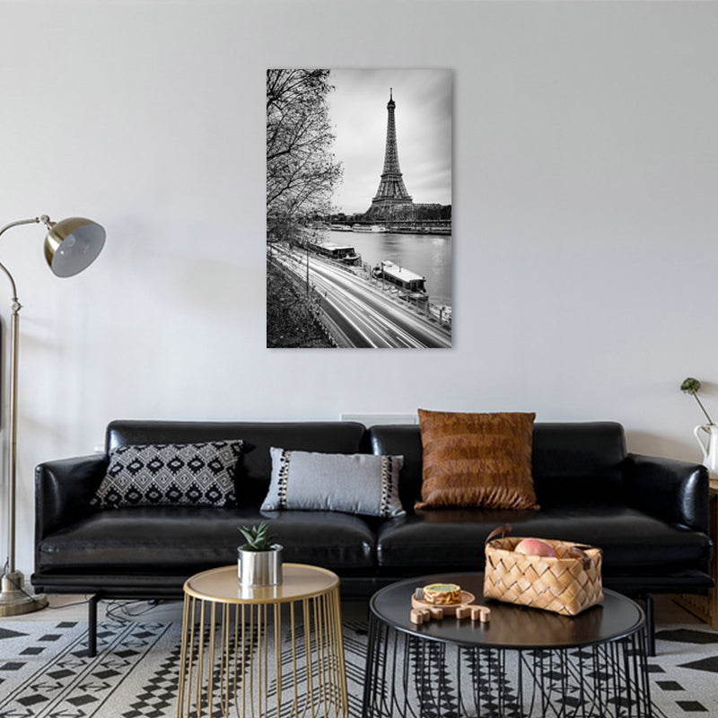Vivolux | Texturierte berühmte Wahrzeichen Kunstdruck Leinwand Vintage-Stil Gemälde für das Mädchenzimmer
