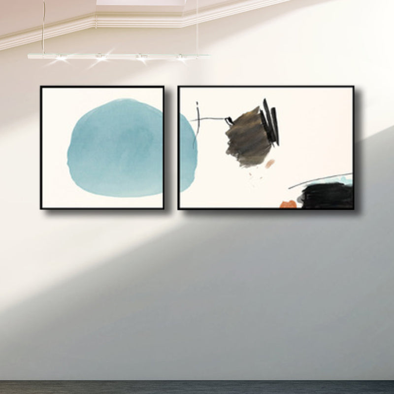 Vivolux | Pinselstrich Wanddekoration Zeitgenössische Kunst Leinwand Mehrteiliges Gemälde in sanften Farben