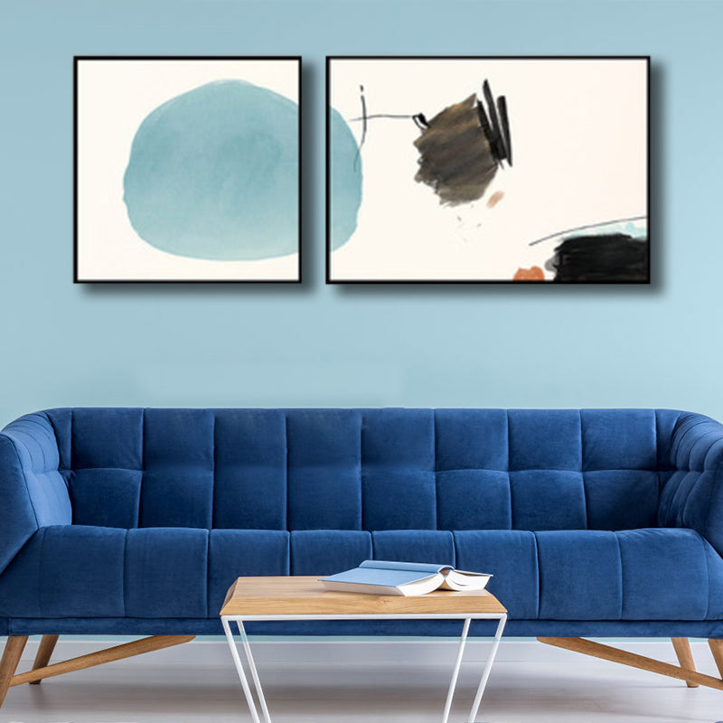 Vivolux | Pinselstrich Wanddekoration Zeitgenössische Kunst Leinwand Mehrteiliges Gemälde in sanften Farben