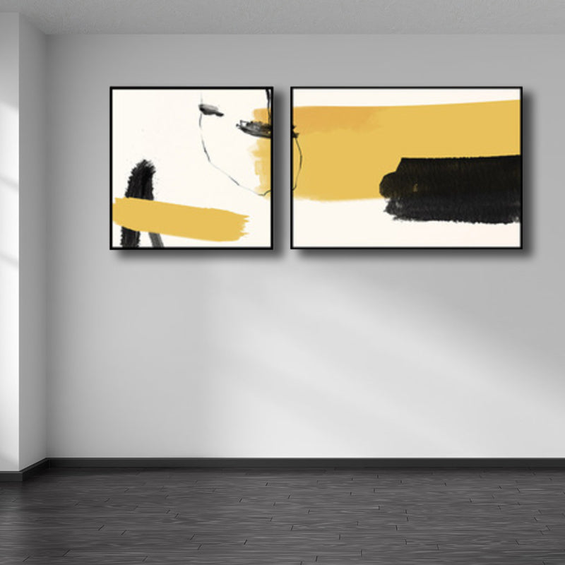 Vivolux | Pinselstrich Wanddekoration Zeitgenössische Kunst Leinwand Mehrteiliges Gemälde in sanften Farben