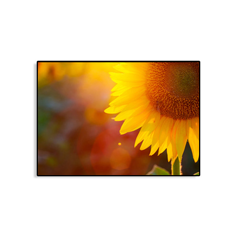 Vivolux | Texturiertes Sonnenblumen-Leinwandbild Moderne Wanddekoration für das Mädchenzimmer, mehrere Größen