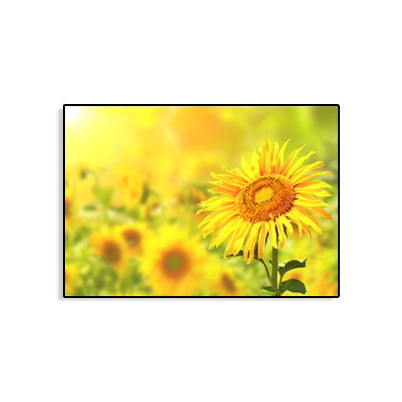 Vivolux | Texturiertes Sonnenblumen-Leinwandbild Moderne Wanddekoration für das Mädchenzimmer, mehrere Größen