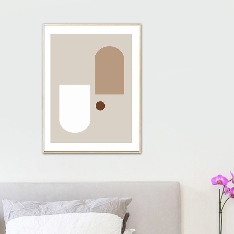 Vivolux | Nordic Geometrische Wanddekoration Leinwand Texturiertes Pastellfarben Kunstdruck für das Familienzimmer