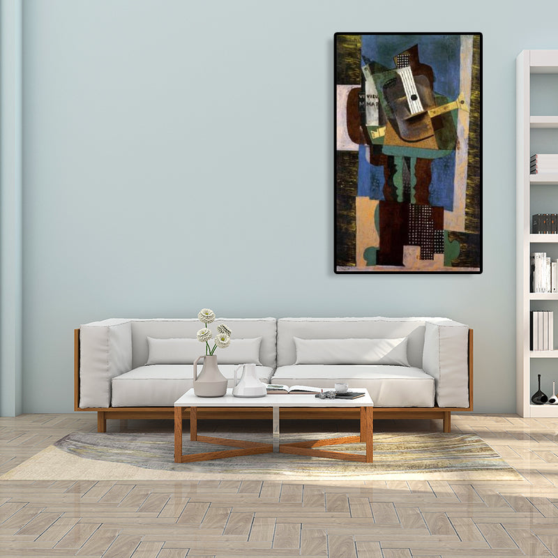 Vivolux | Pastellfarbige Instrumente Wanddekoration Texturiert Kubismus Stil Mädchen Schlafzimmer Leinwanddruck