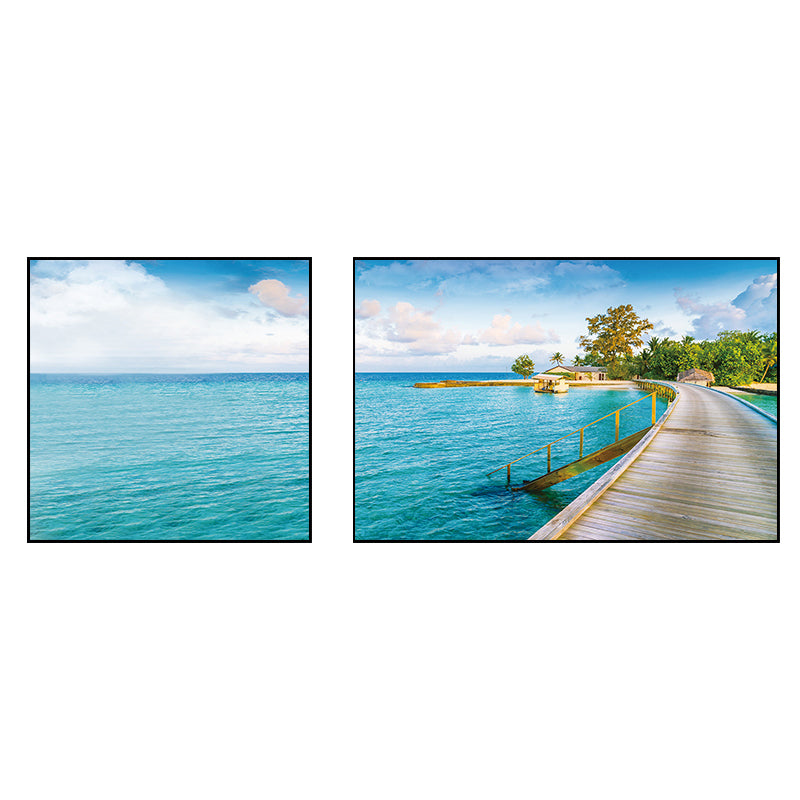 Vivolux | Pastel Zeeland landschap wanddecoratie natuurscène moderne multi-piece canvas voor slaapkamer