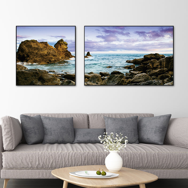 Vivolux | Pastel Zeeland landschap wanddecoratie natuurscène moderne multi-piece canvas voor slaapkamer