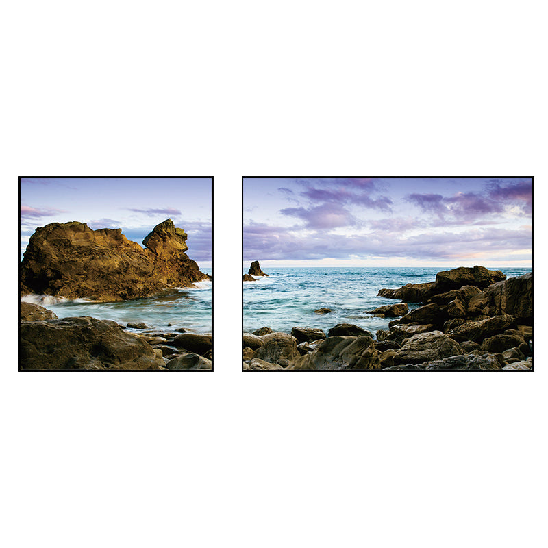 Vivolux | Pastel Zeeland landschap wanddecoratie natuurscène moderne multi-piece canvas voor slaapkamer
