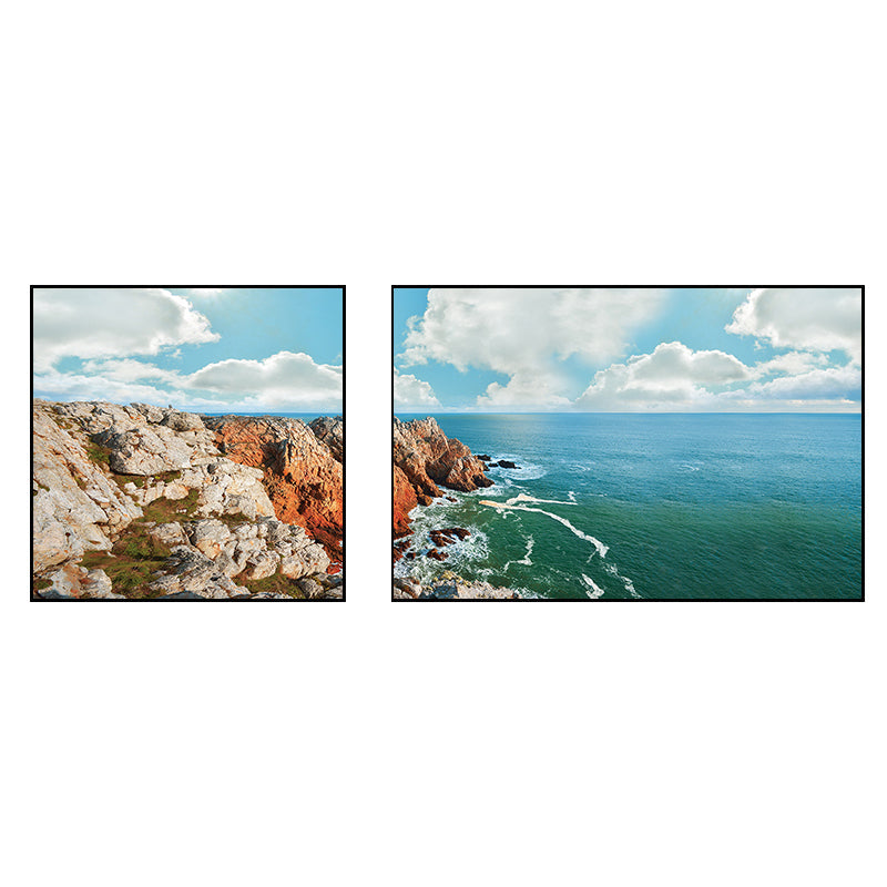 Vivolux | Pastel Zeeland landschap wanddecoratie natuurscène moderne multi-piece canvas voor slaapkamer