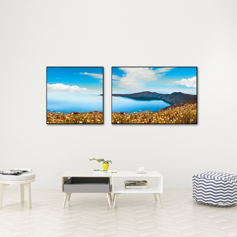 Vivolux | Pastel Zeeland landschap wanddecoratie natuurscène moderne multi-piece canvas voor slaapkamer