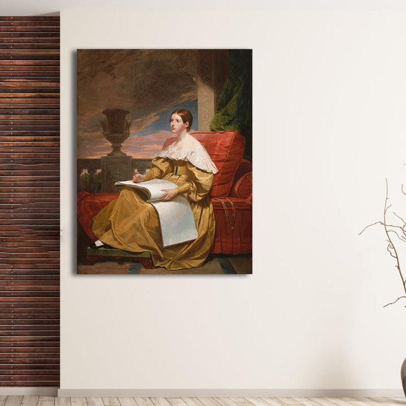 Vivolux | Renaissance Wandkunst Druck Pastellfarbe Anmutige Magd Gemälde, Mehrere Größenoptionen