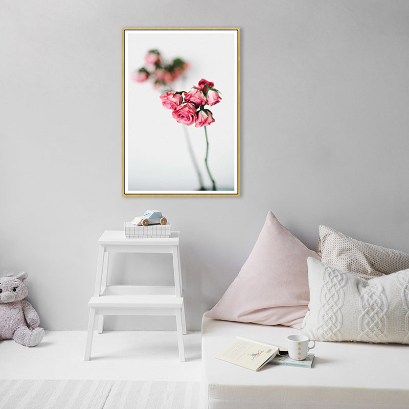 Vivolux | Pasteltkleur Bloemen Ontwerp Schilderij Gestructureerd Modern Meisjes Slaapkamer Canvas Muur Kunst