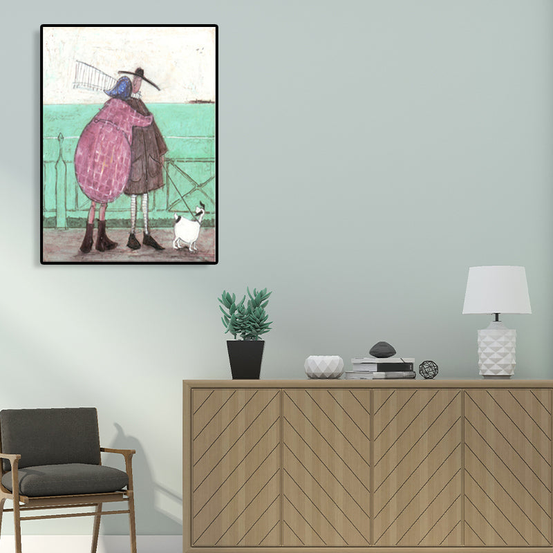 Vivolux | Outing Figurenmalerei Lichtfarbe Abstrakter Expressionismus Wanddekoration für das Esszimmer