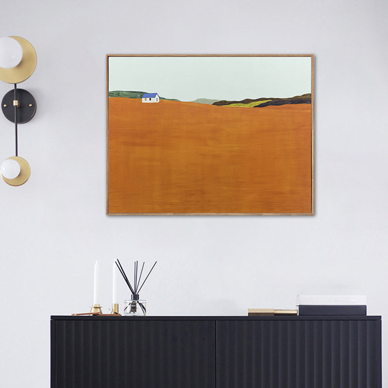 Vivolux | Nordic Mountain Landscape Canvas Art Pastellfarben Texturierte Wanddekoration für das Schlafzimmer