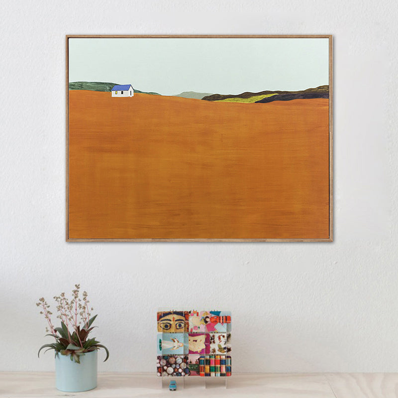 Vivolux | Nordic Mountain Landscape Canvas Art Pastellfarben Texturierte Wanddekoration für das Schlafzimmer