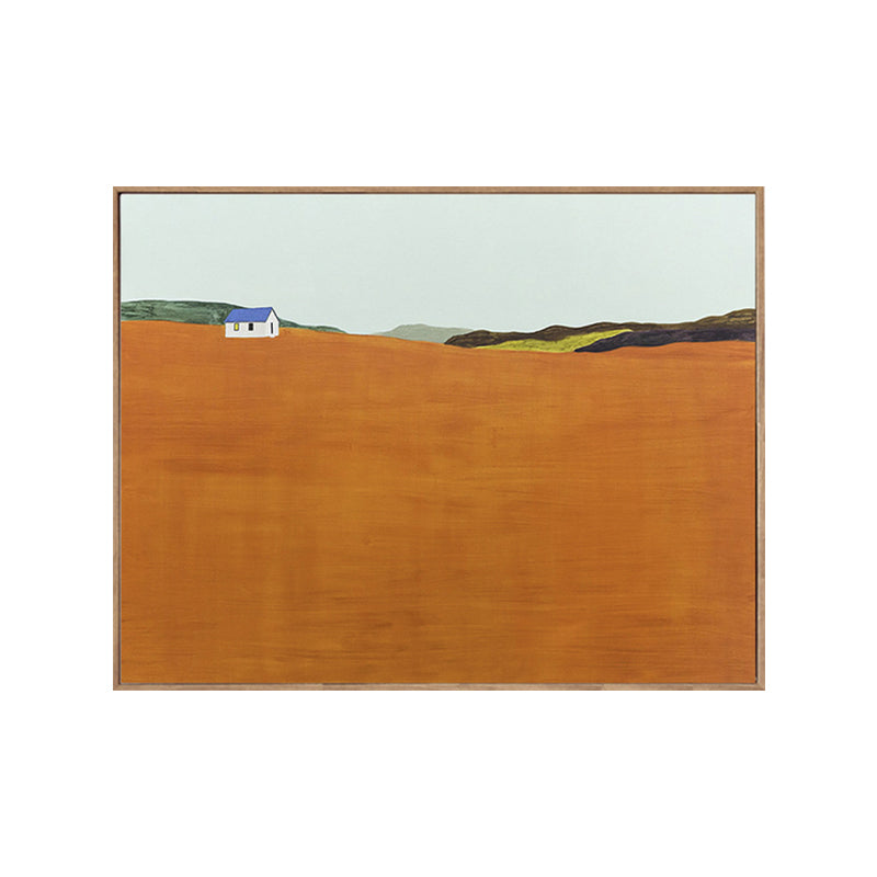 Vivolux | Nordic Mountain Landscape Canvas Art Pastellfarben Texturierte Wanddekoration für das Schlafzimmer