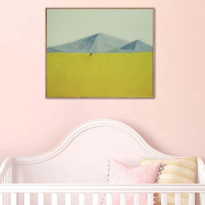 Vivolux | Nordic Mountain Landscape Canvas Art Pastellfarben Texturierte Wanddekoration für das Schlafzimmer