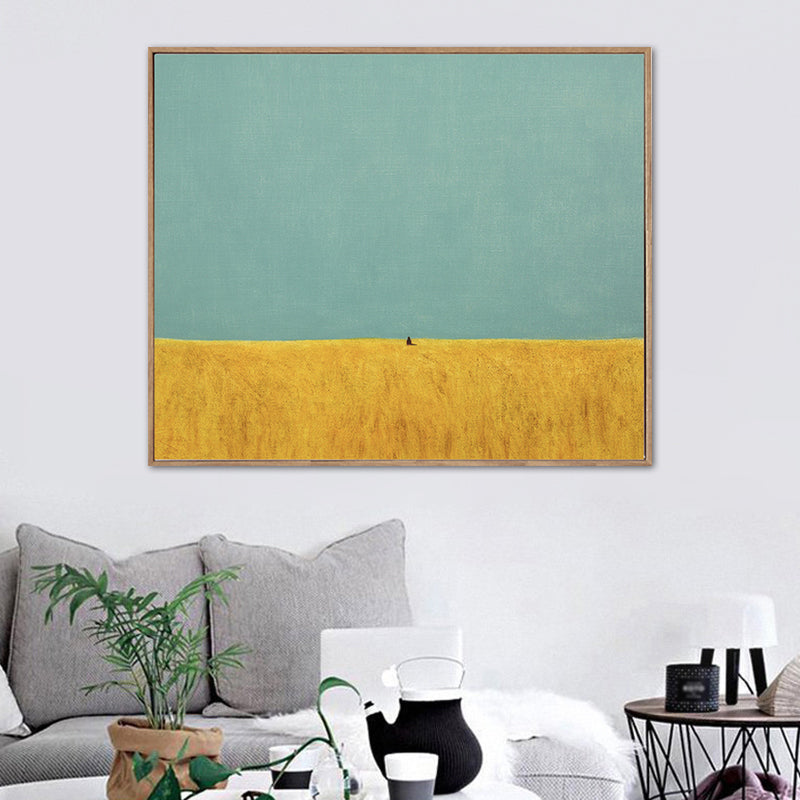 Vivolux | Nordic Mountain Landscape Canvas Art Pastellfarben Texturierte Wanddekoration für das Schlafzimmer