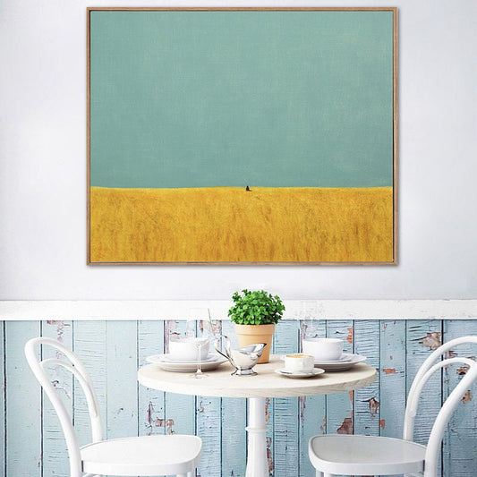 Vivolux | Nordic Mountain Landscape Canvas Art Pastellfarben Texturierte Wanddekoration für das Schlafzimmer