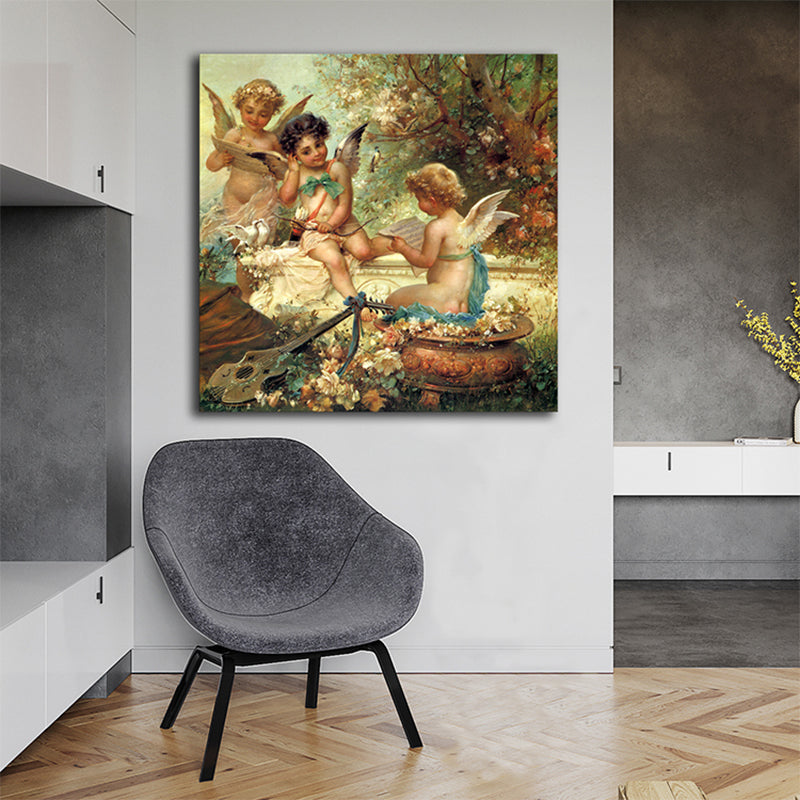 Vivolux | Religiöse Figuren Leinwanddruck Texturiert Renaissance-Stil für Mädchen Schlafzimmer Malerei