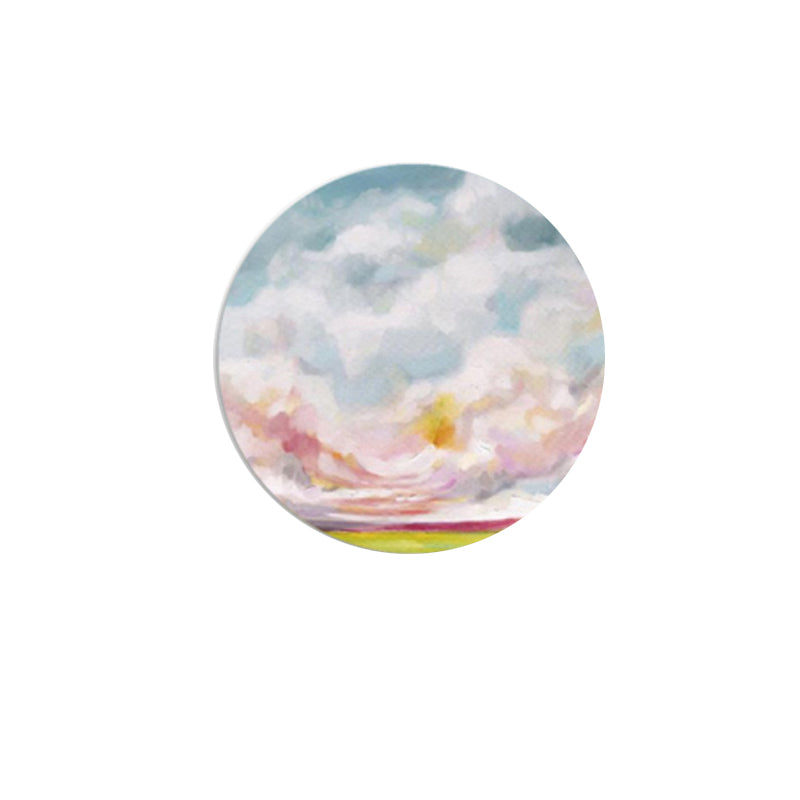 Vivolux | Pastellfarbige Wolkenlandschaft gemalte Texturierte moderne Kunst Esszimmer Leinwanddruck