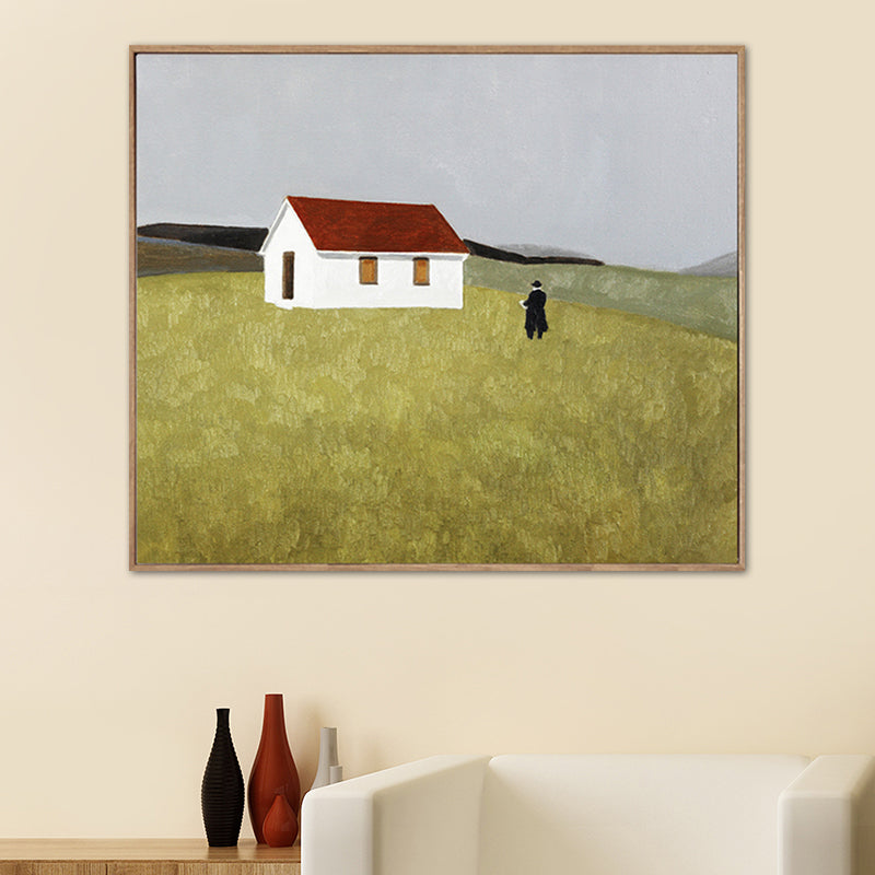 Vivolux | Pastellfarbige Landschaftswandkunst Texturiertes Nordic Wohnzimmer Leinwanddruck, Mehrere Größen