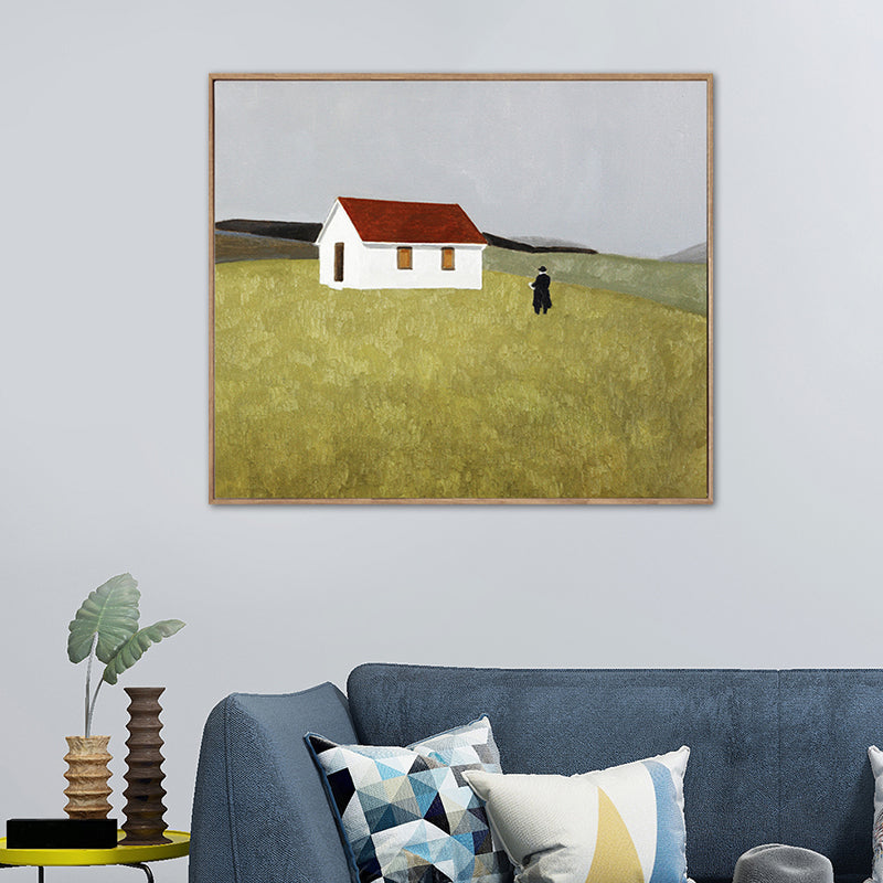 Vivolux | Pastellfarbige Landschaftswandkunst Texturiertes Nordic Wohnzimmer Leinwanddruck, Mehrere Größen