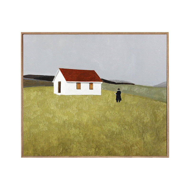 Vivolux | Pastellfarbige Landschaftswandkunst Texturiertes Nordic Wohnzimmer Leinwanddruck, Mehrere Größen