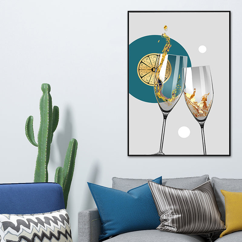 Vivolux | Pastel Kleur Moderne Servies Schilderij voor Jongens Slaapkamer, Meerdere Maten Beschikbaar