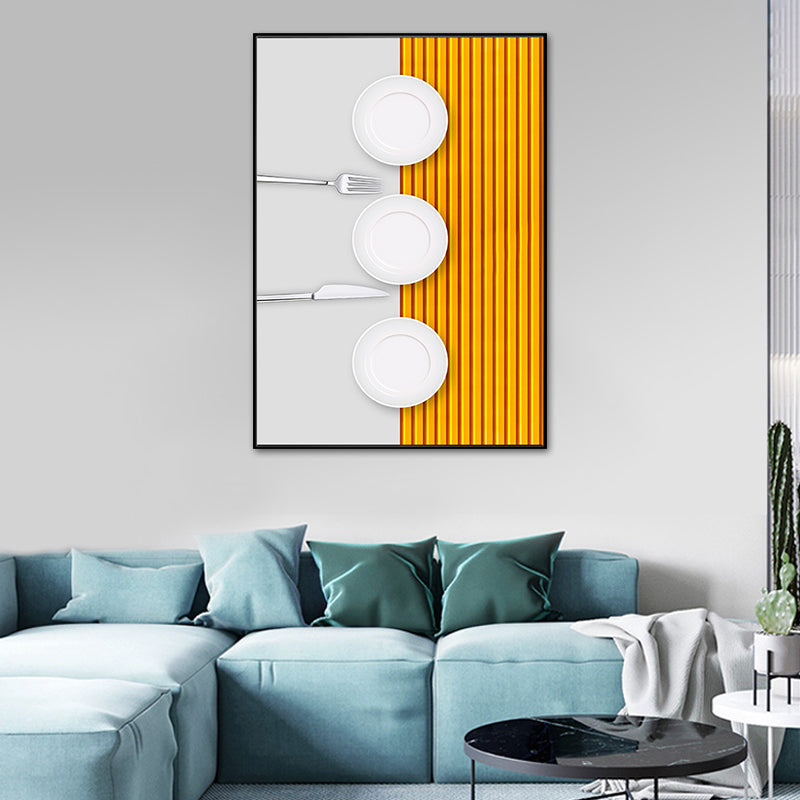 Vivolux | Pastel Kleur Moderne Servies Schilderij voor Jongens Slaapkamer, Meerdere Maten Beschikbaar