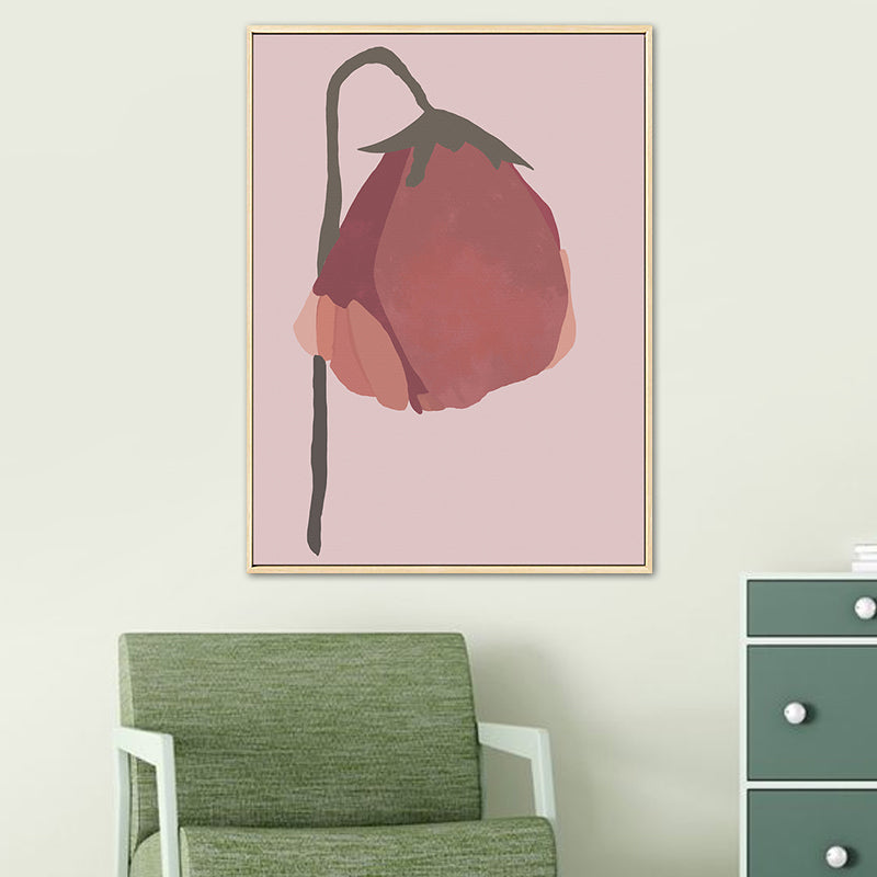 Vivolux | Pink Flower Leinwand Wandkunst Texturiert Nordisch Wohnzimmer Wanddeko, Mehrere Größen