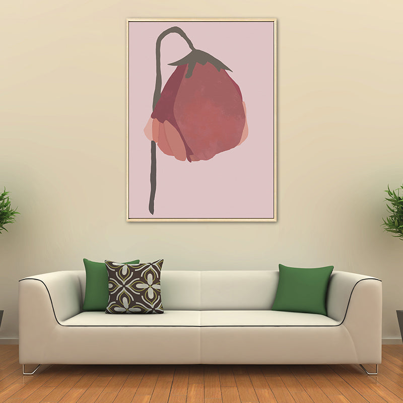 Vivolux | Pink Flower Leinwand Wandkunst Texturiert Nordisch Wohnzimmer Wanddeko, Mehrere Größen