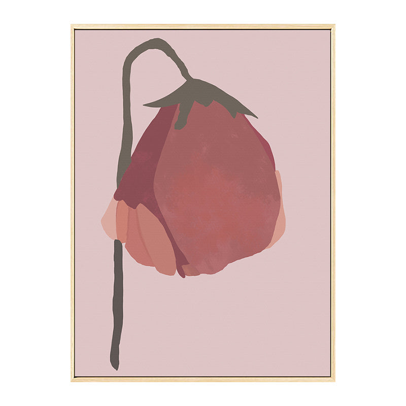 Vivolux | Pink Flower Leinwand Wandkunst Texturiert Nordisch Wohnzimmer Wanddeko, Mehrere Größen