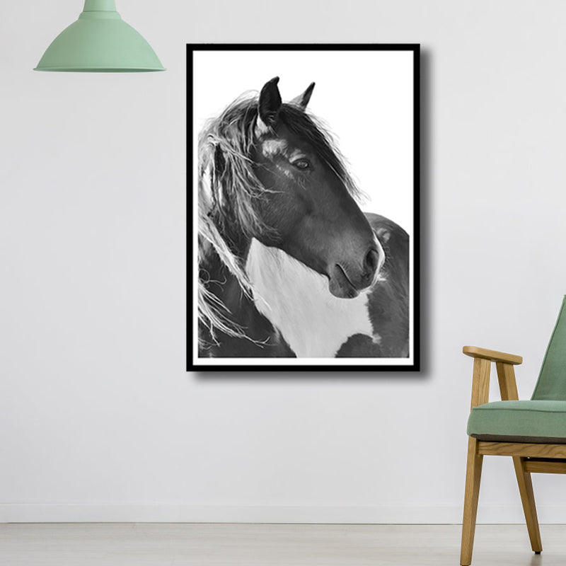 Vivolux | Pferde Wanddeko Vintage Stil Texturiertes Mädchen Schlafzimmer Leinwand, Mehrere Größenoptionen