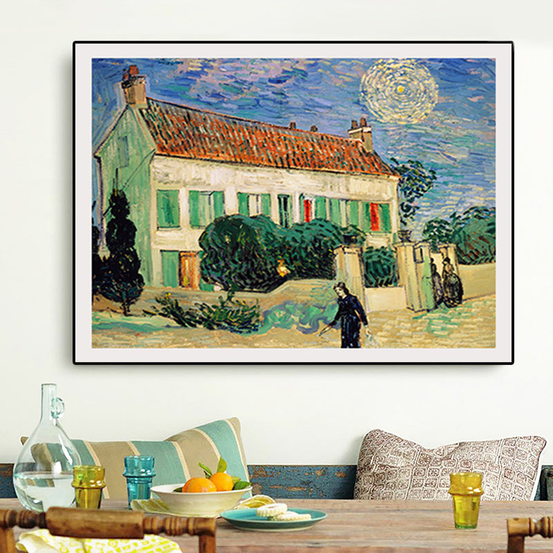 Vivolux | Texturierte Landhaus Wandkunst Dekor Leinwand Impressionismus Gemälde für das Wohnzimmer