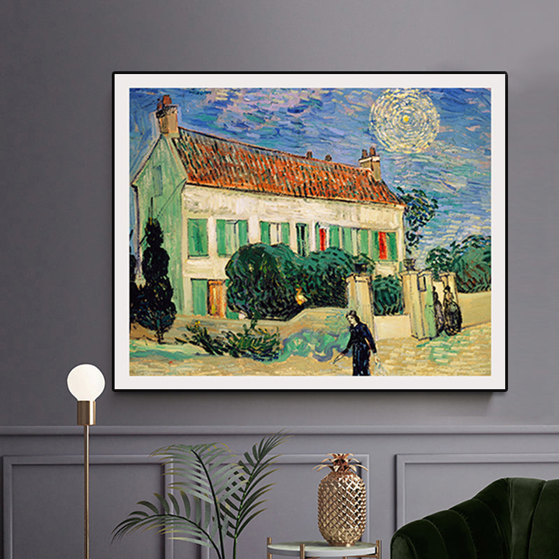 Vivolux | Texturierte Landhaus Wandkunst Dekor Leinwand Impressionismus Gemälde für das Wohnzimmer