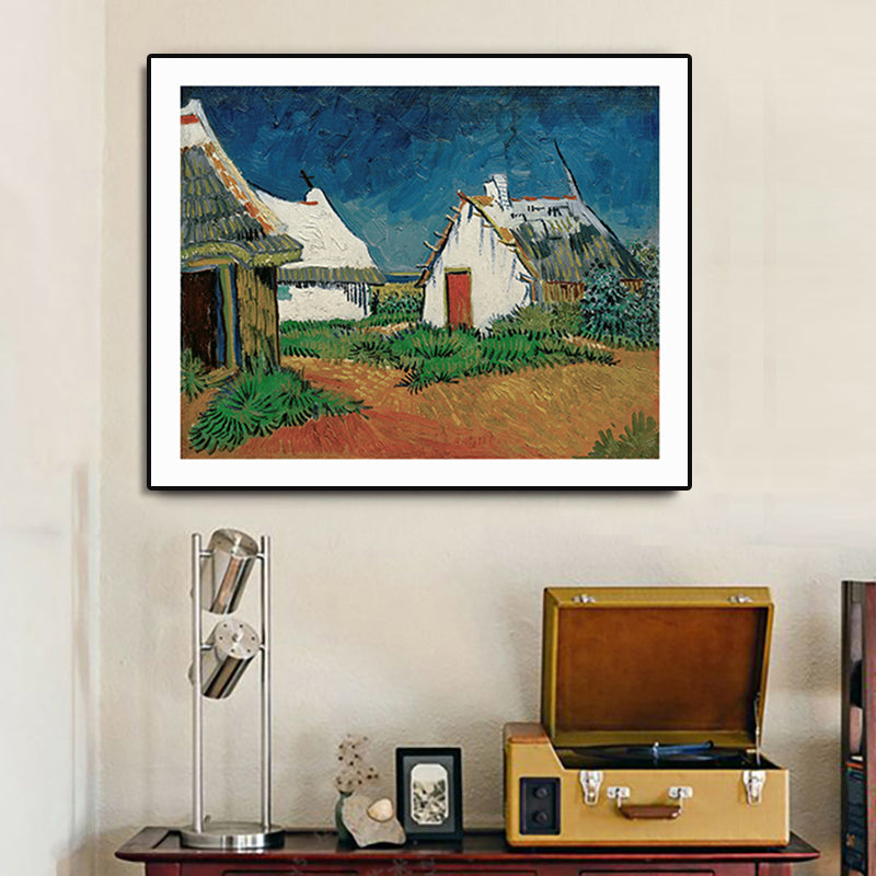 Vivolux | Texturierte Landhaus Wandkunst Dekor Leinwand Impressionismus Gemälde für das Wohnzimmer