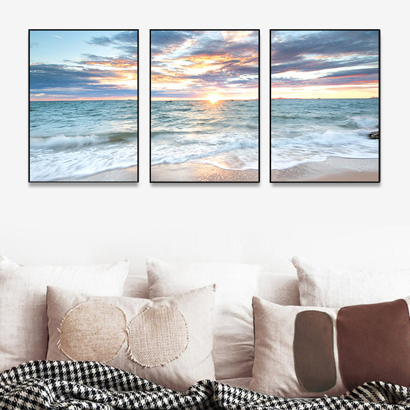 Vivolux | Vast Sea Scenery Leinwanddruck für das Esszimmer Fotografie Wandkunst Dekor, Set von drei