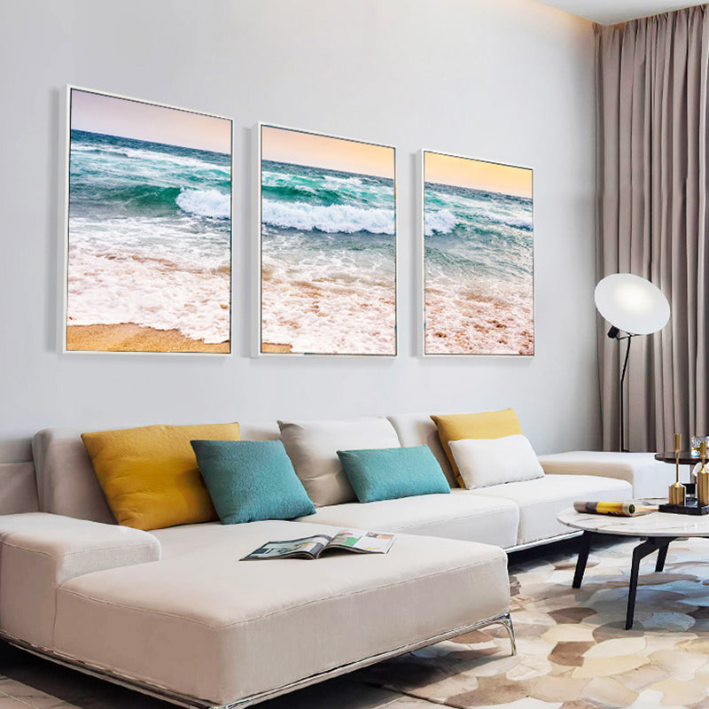 Vivolux | Vast Sea Scenery Leinwanddruck für das Esszimmer Fotografie Wandkunst Dekor, Set von drei