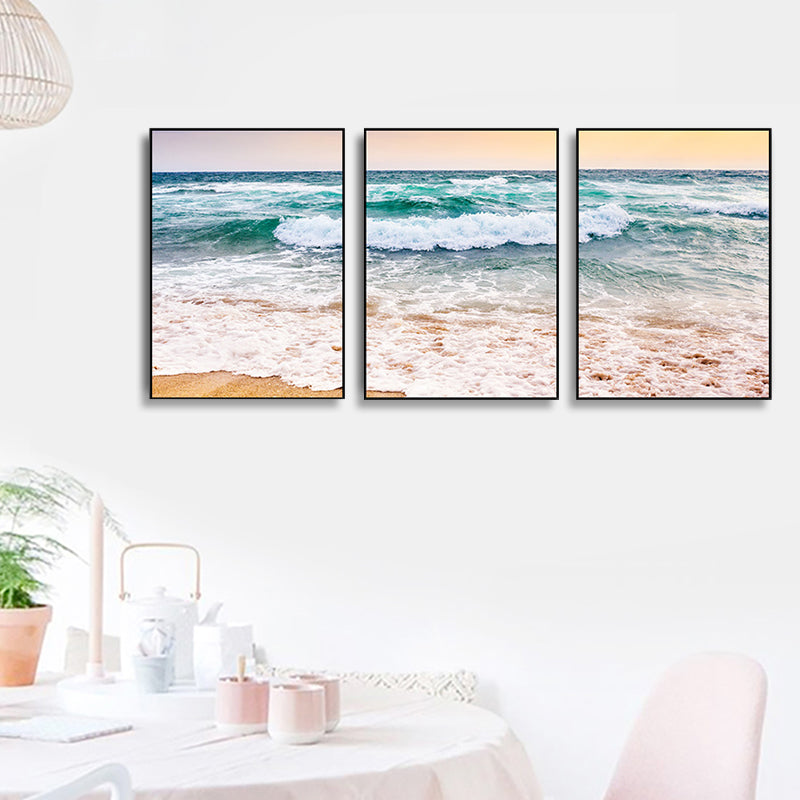 Vivolux | Vast Sea Scenery Leinwanddruck für das Esszimmer Fotografie Wandkunst Dekor, Set von drei