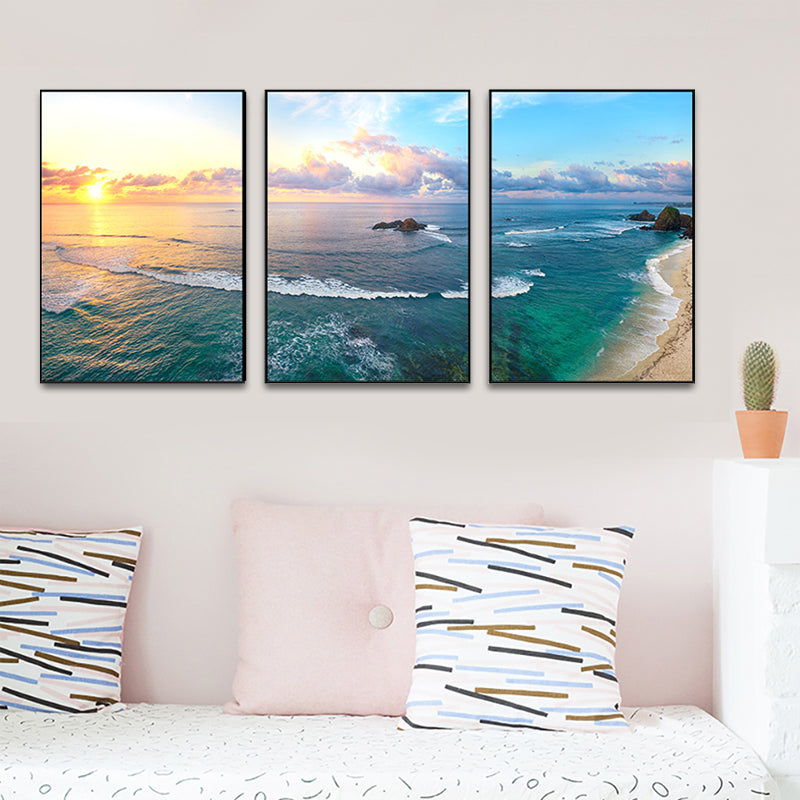 Vivolux | Vast Sea Scenery Leinwanddruck für das Esszimmer Fotografie Wandkunst Dekor, Set von drei