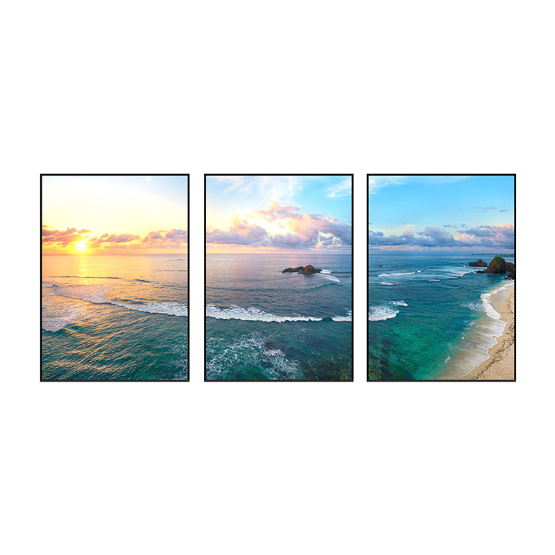 Vivolux | Vast Sea Scenery Leinwanddruck für das Esszimmer Fotografie Wandkunst Dekor, Set von drei