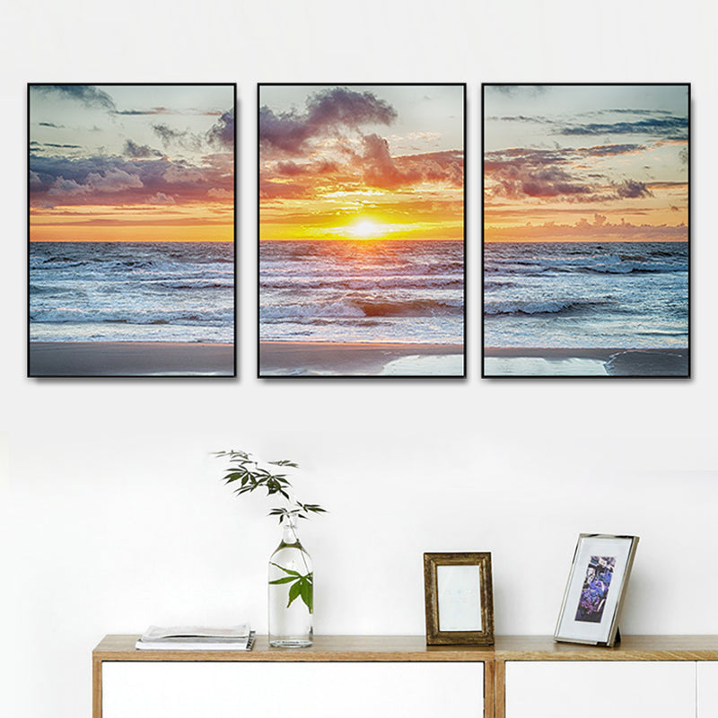Vivolux | Vast Sea Scenery Leinwanddruck für das Esszimmer Fotografie Wandkunst Dekor, Set von drei