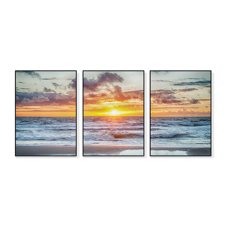 Vivolux | Vast Sea Scenery Leinwanddruck für das Esszimmer Fotografie Wandkunst Dekor, Set von drei