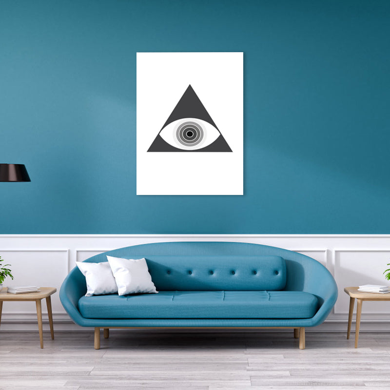 Vivolux | Schwarze neuartige Muster-Wandkunst Grafik Skandinavisches strukturiertes Canvas für das Mädchenzimmer