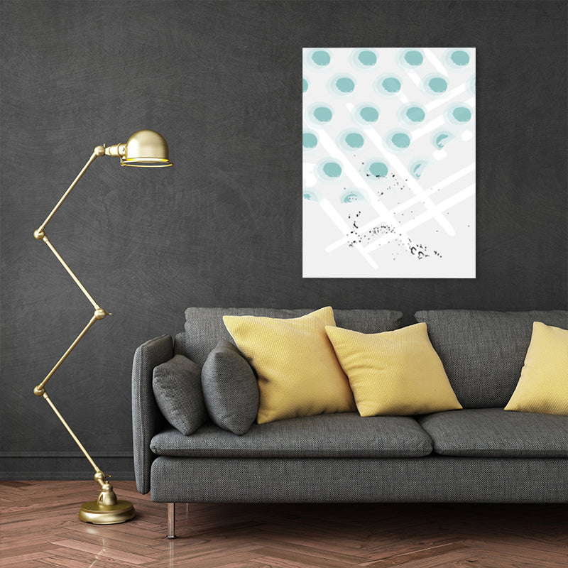 Vivolux | Polka Dot Leinwanddruck Nordic Ästhetik Geometrie Wandkunst Dekor in Pastellfarbe